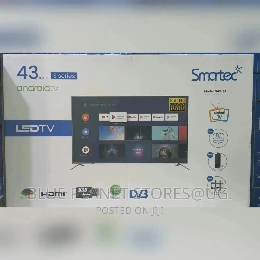 Smartec 43inch "Android" Full HD Smart Tvs [Model:.S43-Sa]