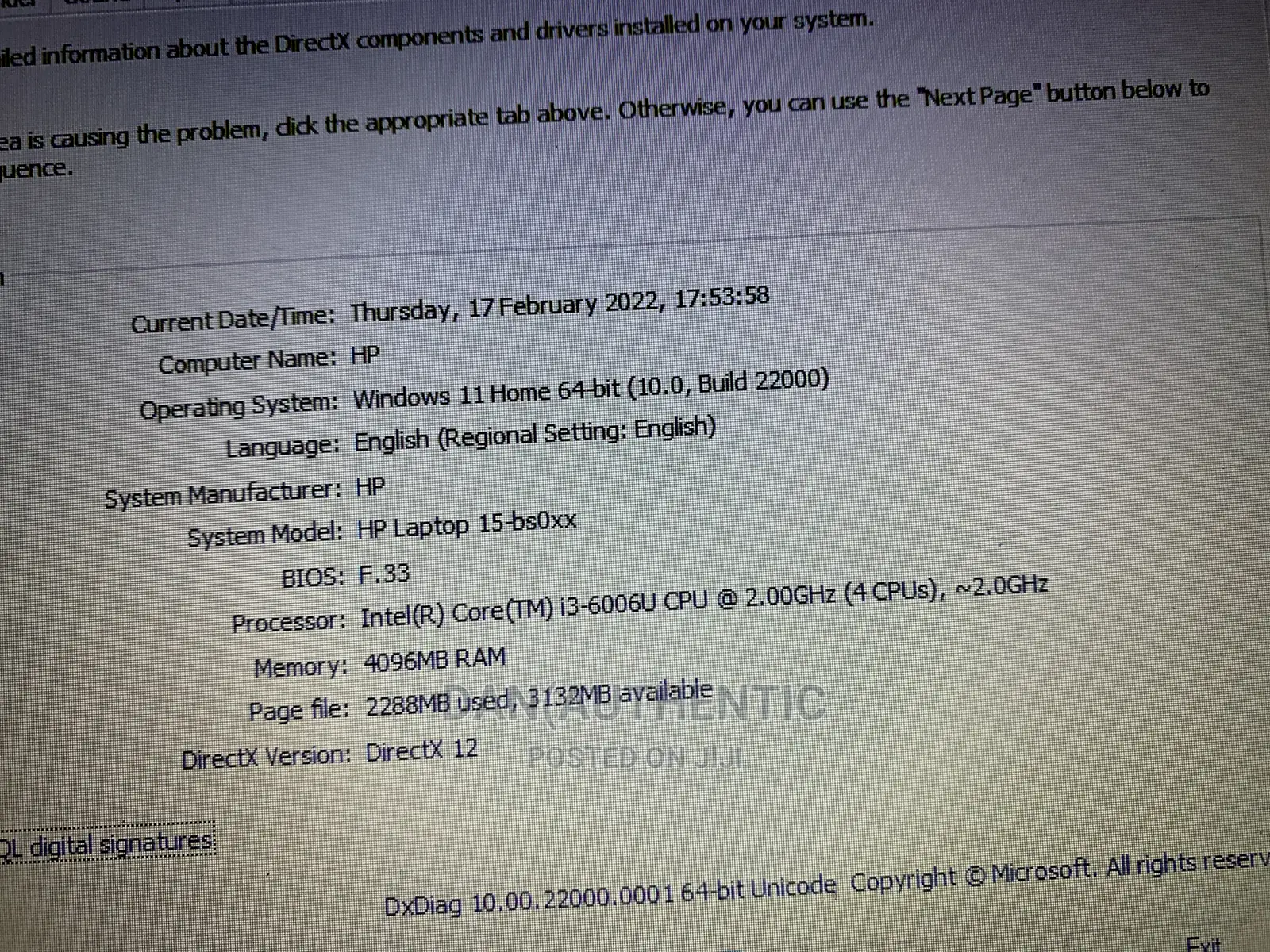 Laptop HP 15 4GB Intel Core I3 HDD 1T