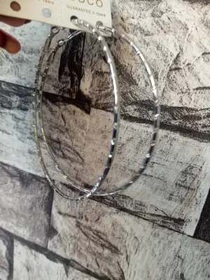 Round Silver Danglers Available
