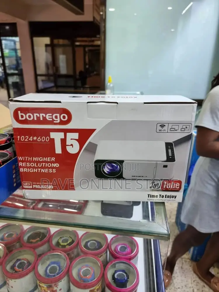 Borrego T5 With High Resolution + Brightness Projector HD