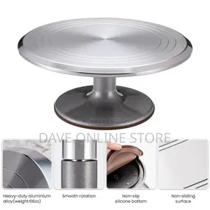 Metallic Cake Stand Turntable
