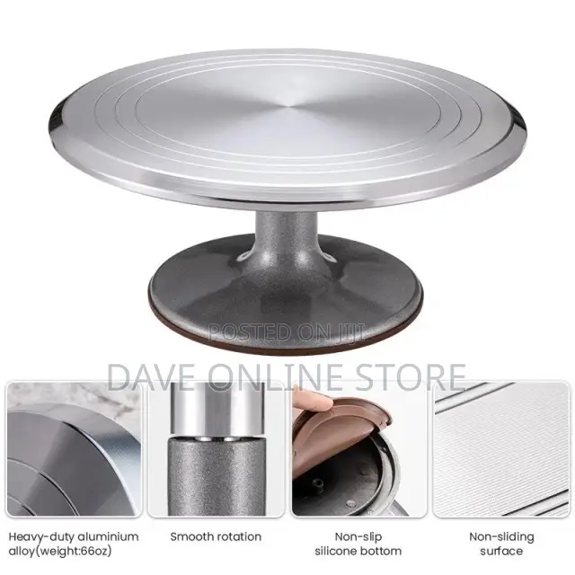 Metallic Cake Stand Turntable