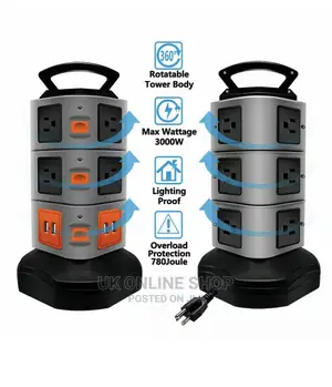 Power Strip 10 Outlets 4 USB Charging Ports Surge Protector