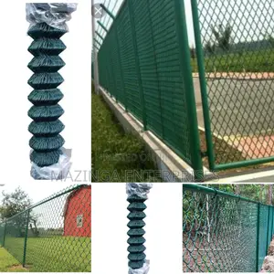 PVC 7ftx20mtr Gauge 10 Green Galvanized Chain Link Wire Mesh