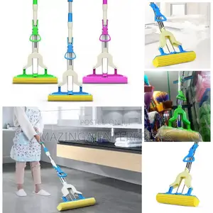 Foldable Squeeze Sponger Mopper and Rug