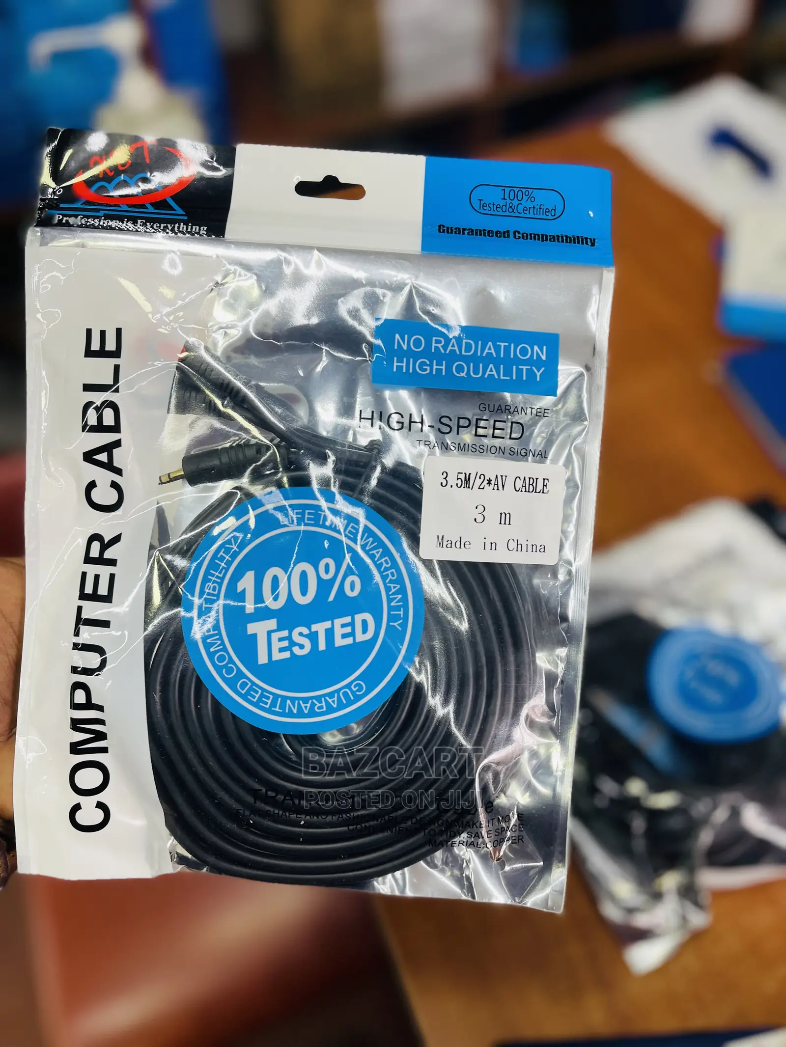 3.5mm Jack / Aux to AV Cable - 3 Metres