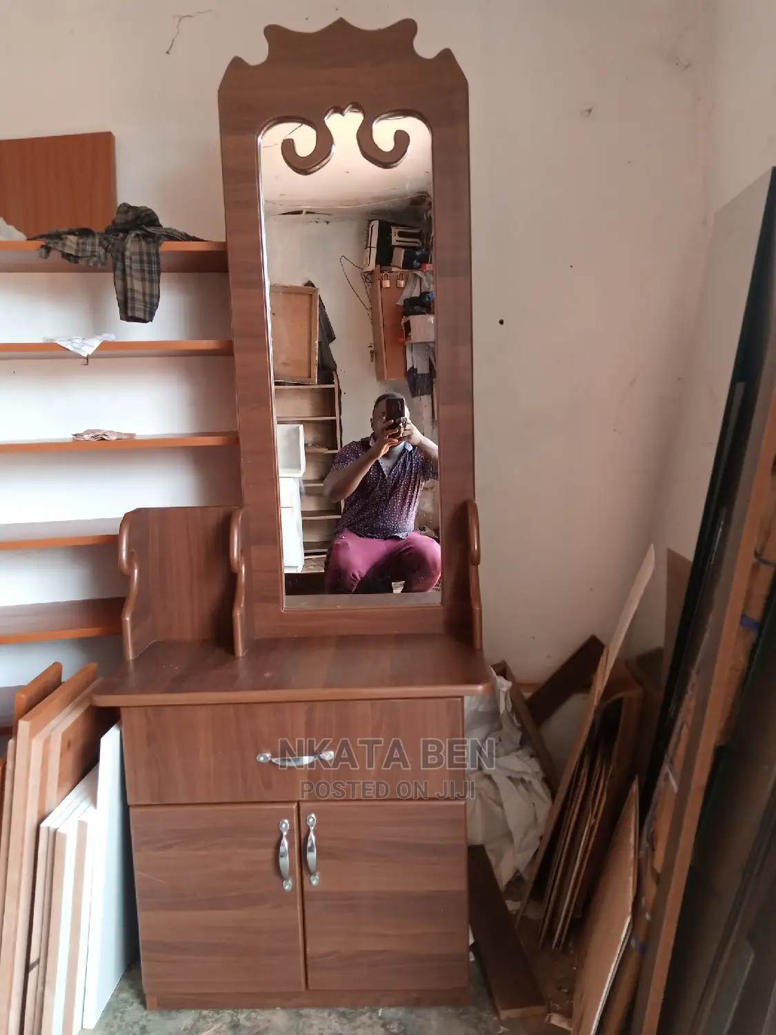 Dark Walnut Dressing Mirror