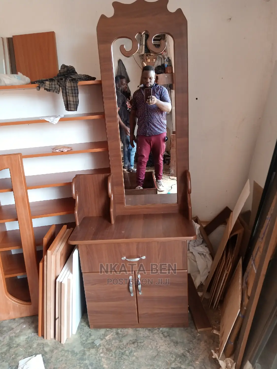 Dark Walnut Dressing Mirror