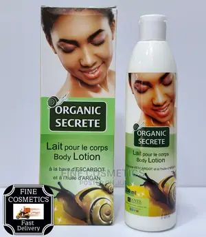 Organic Secret Pure Argan Oil and Escargot Body Lotion.