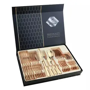 24pcs Gold Cutlery Set