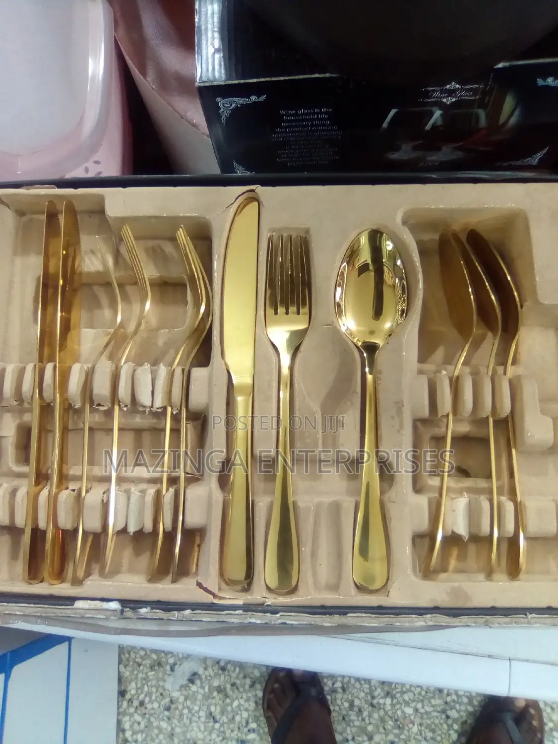 24pcs Gold Cutlery Set