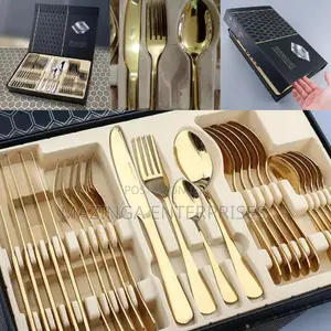 24pcs Gold Cutlery Set