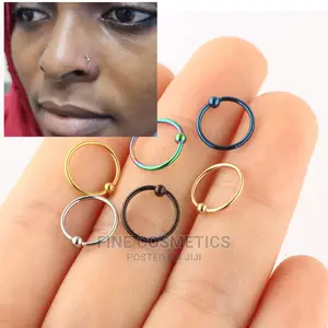 Funcy Solid Fitting Nose Ring Hoop Gold and Silver Nosering