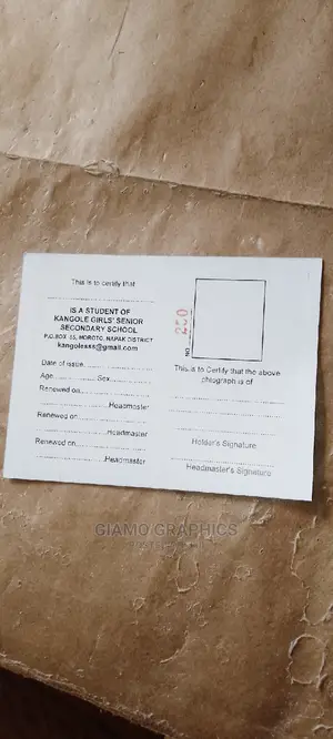 Student's Identity Cards (Id)
