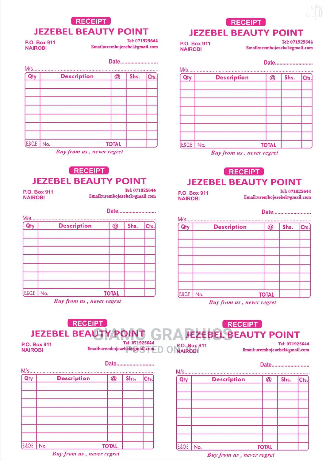 Cash Sale. Customized