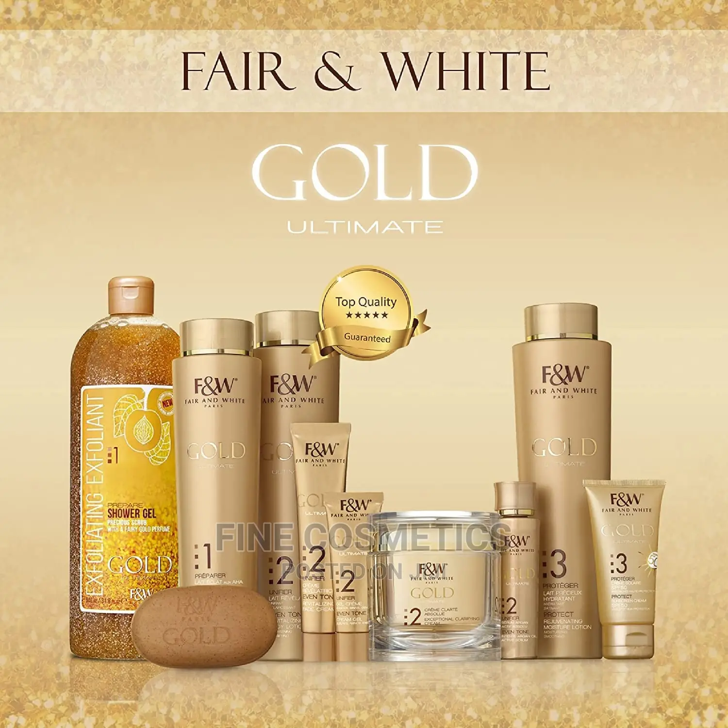 Fair and White Gold Precious Scrub Exfoliating Shower Gel