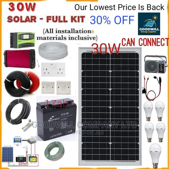 30w Solar System Full Kit