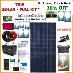 75w Solar System Full Kit
