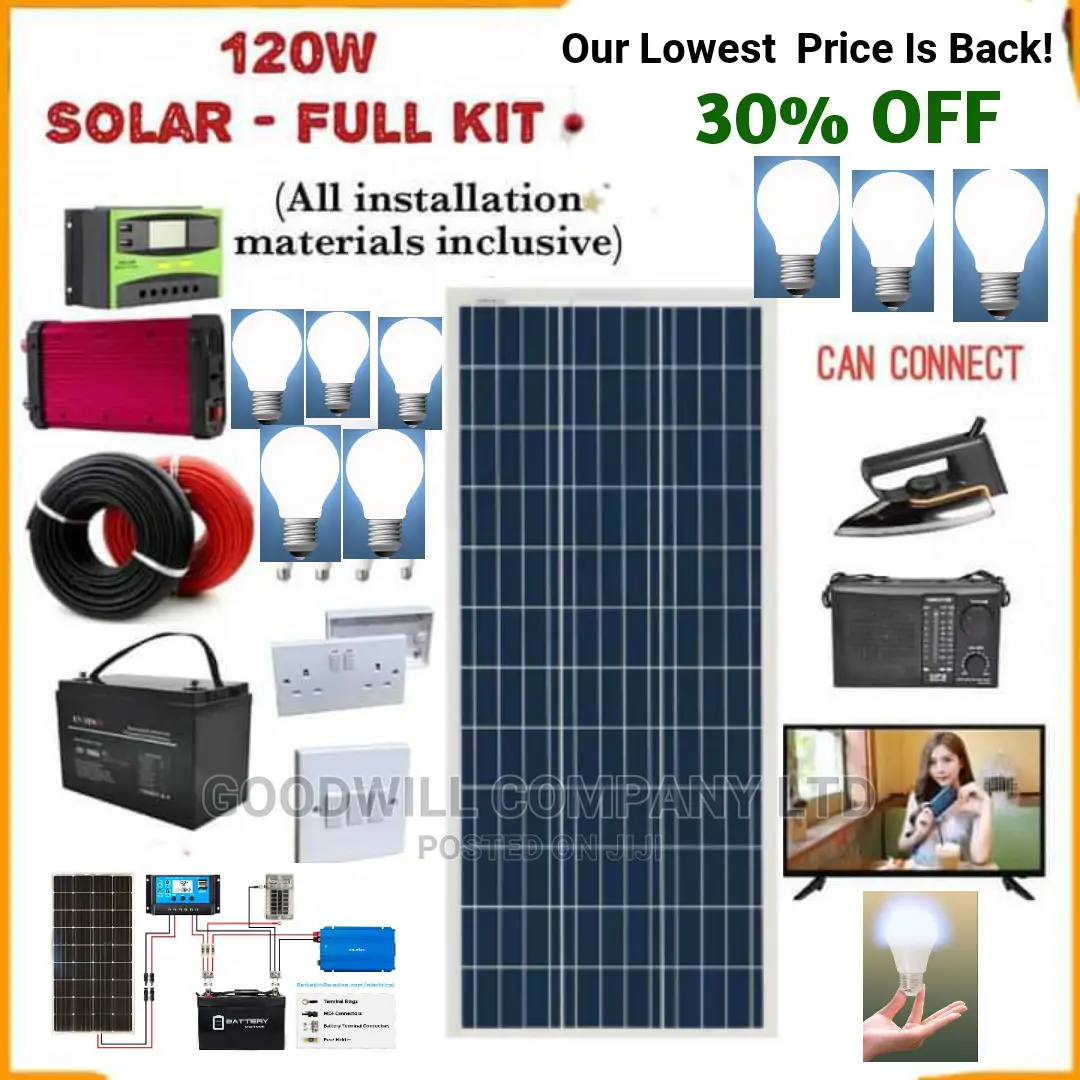 120w Solar System Full Kit