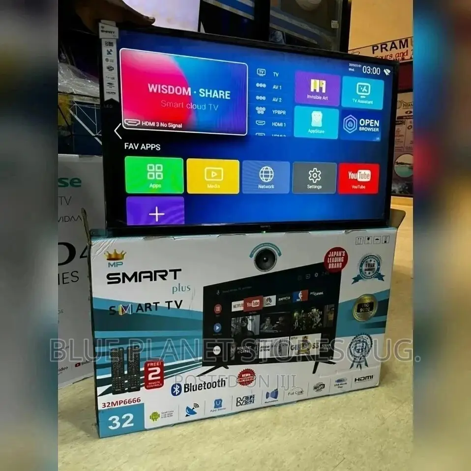 SMARTPLUS 32inch FHD LED Smart TV With Bluetooth + 2 Remotes