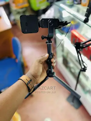 Phone Tripod With Light and Microphone