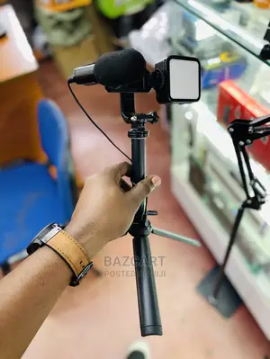 Phone Tripod With Light and Microphone