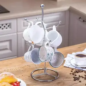 Aset of 6 Mugs With a Rack