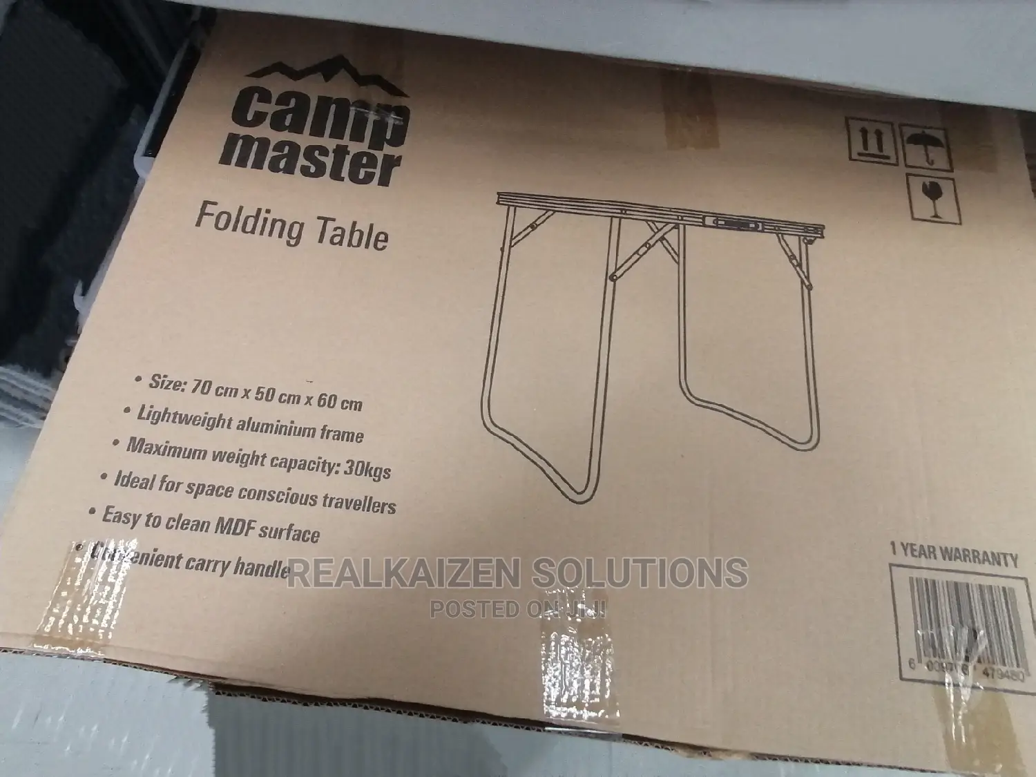 CAMPMASTER Collapsible Aluminium Quality Folding Table