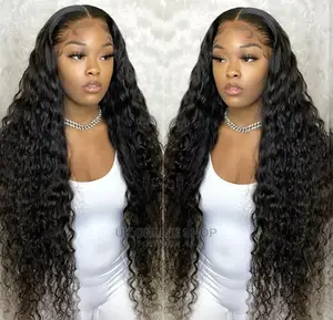 Deep Wave Transparent Wig T Part Remy Brazilian Curly Lace