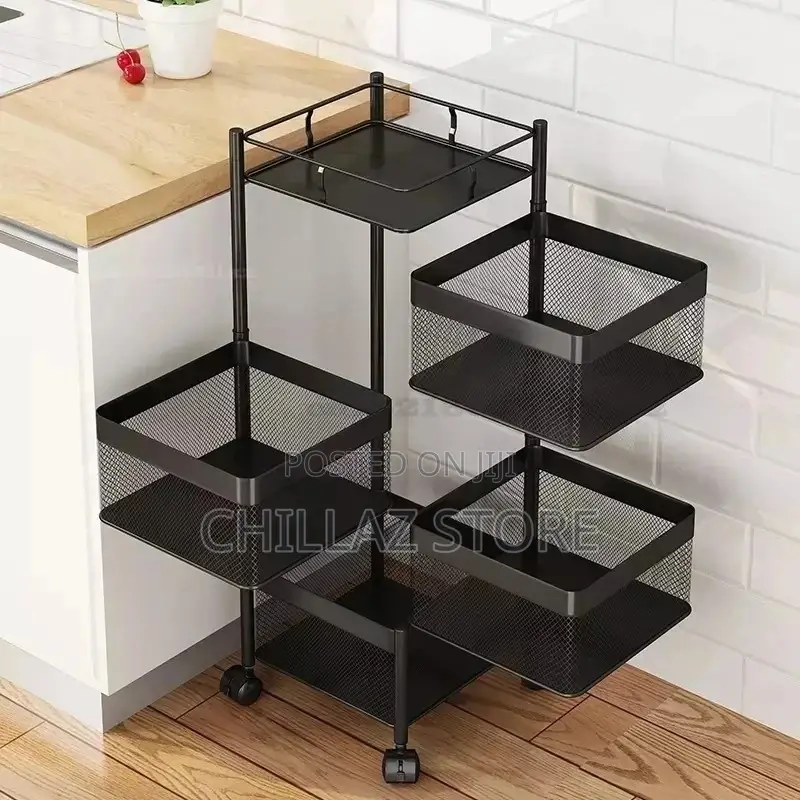 Four Layers Kitchen Rotating Rack