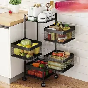 Four Layers Kitchen Rotating Rack