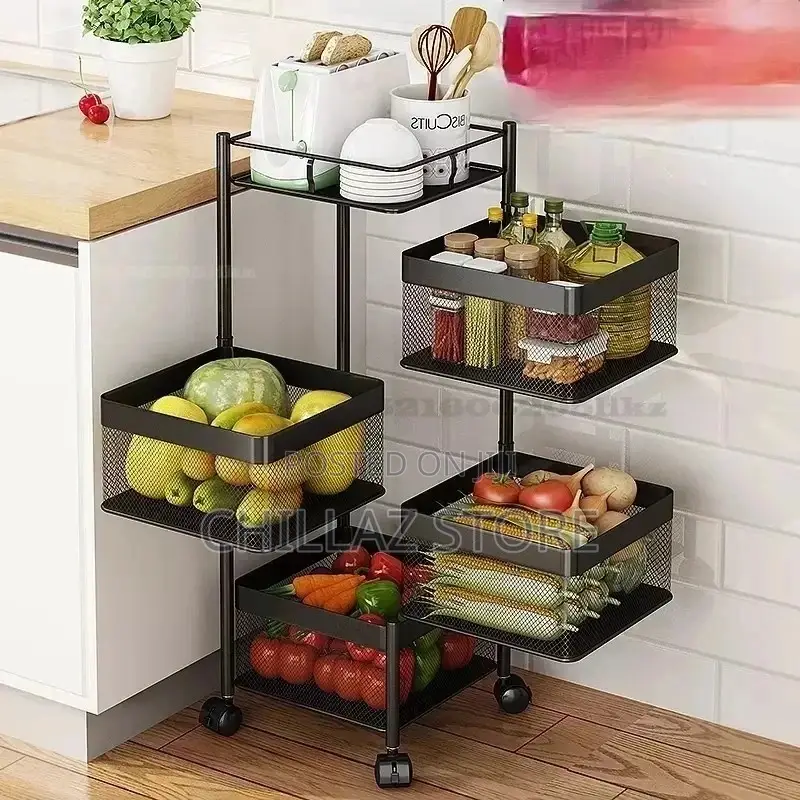 Four Layers Kitchen Rotating Rack