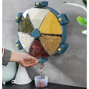 6 Rotary Grid Dry Food Dispenser