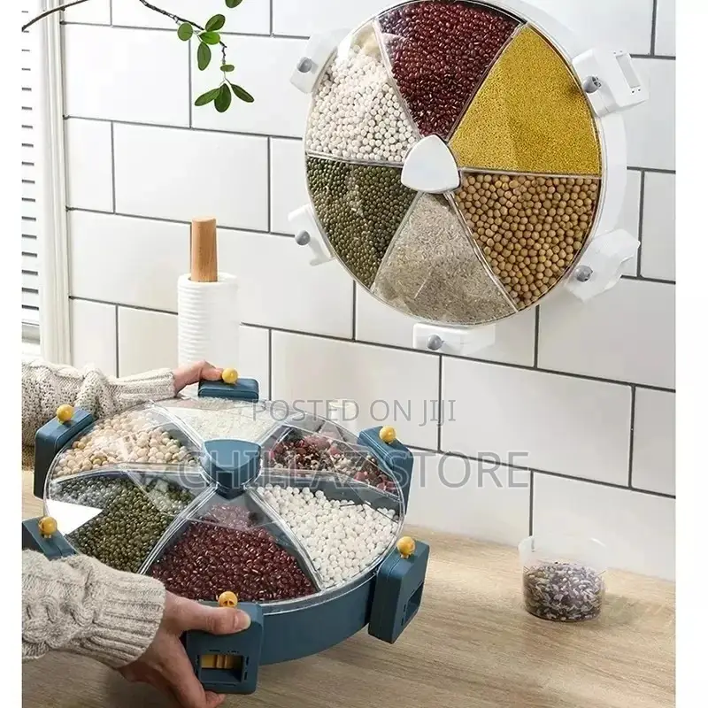 6 Rotary Grid Dry Food Dispenser