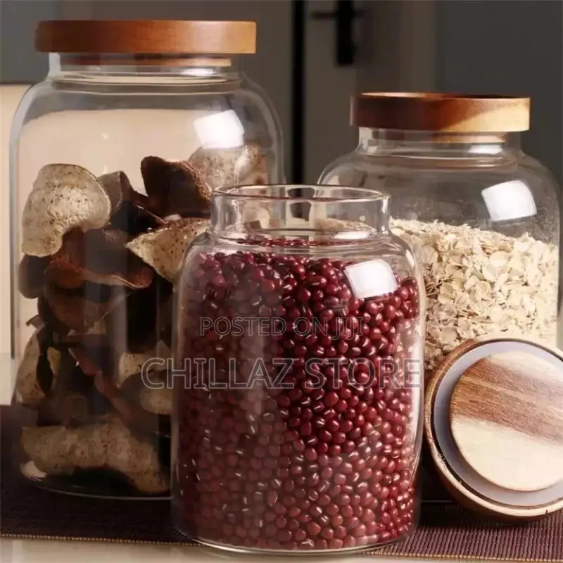 3pcs Glass Storage Jar