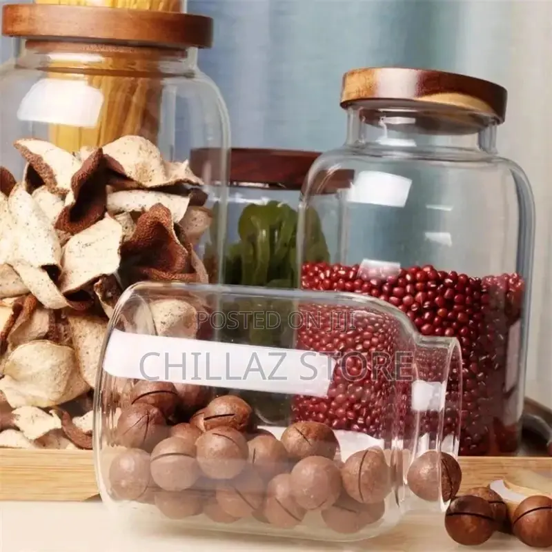 3pcs Glass Storage Jar