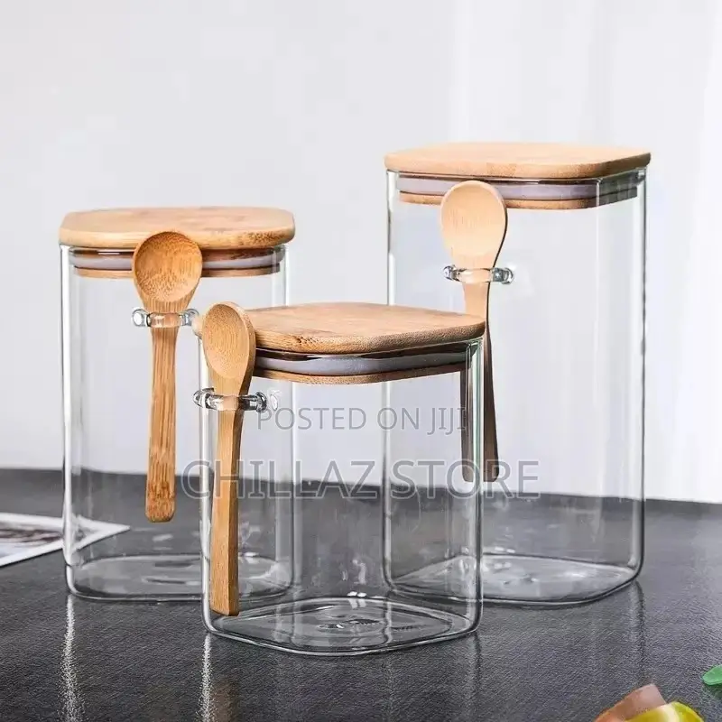 3pcs Glass Storage Canister