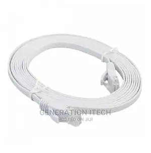 2M Cat 6 Ethernet Cable - Flat - RJ45 - White