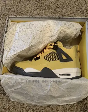 Air Jordan 4 Retro GS "Lightning 2021" 408452-700 Size