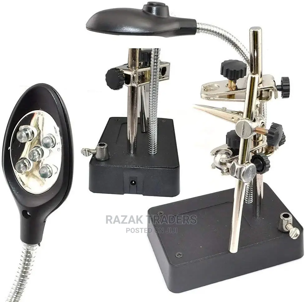 5LED Auxiliary Clip Magnifier With AC/DC Interchangeable