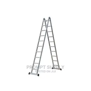 2X10 Aluminum Multipurpose Ladder With 2 Hinges-silver