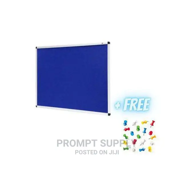 Notice Board 60×90cm With Free Push Pins-Blue