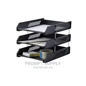 3 Layers Plastic Office Tray - Black