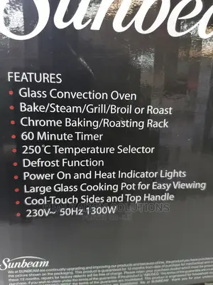 SUNBEAM Professional Steamer Grill Bake Convection Oven