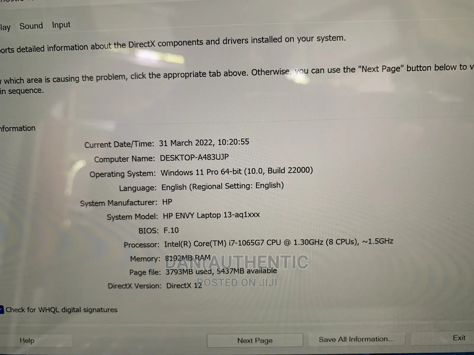 Laptop HP Envy 13 8GB Intel Core I7 SSD 512GB