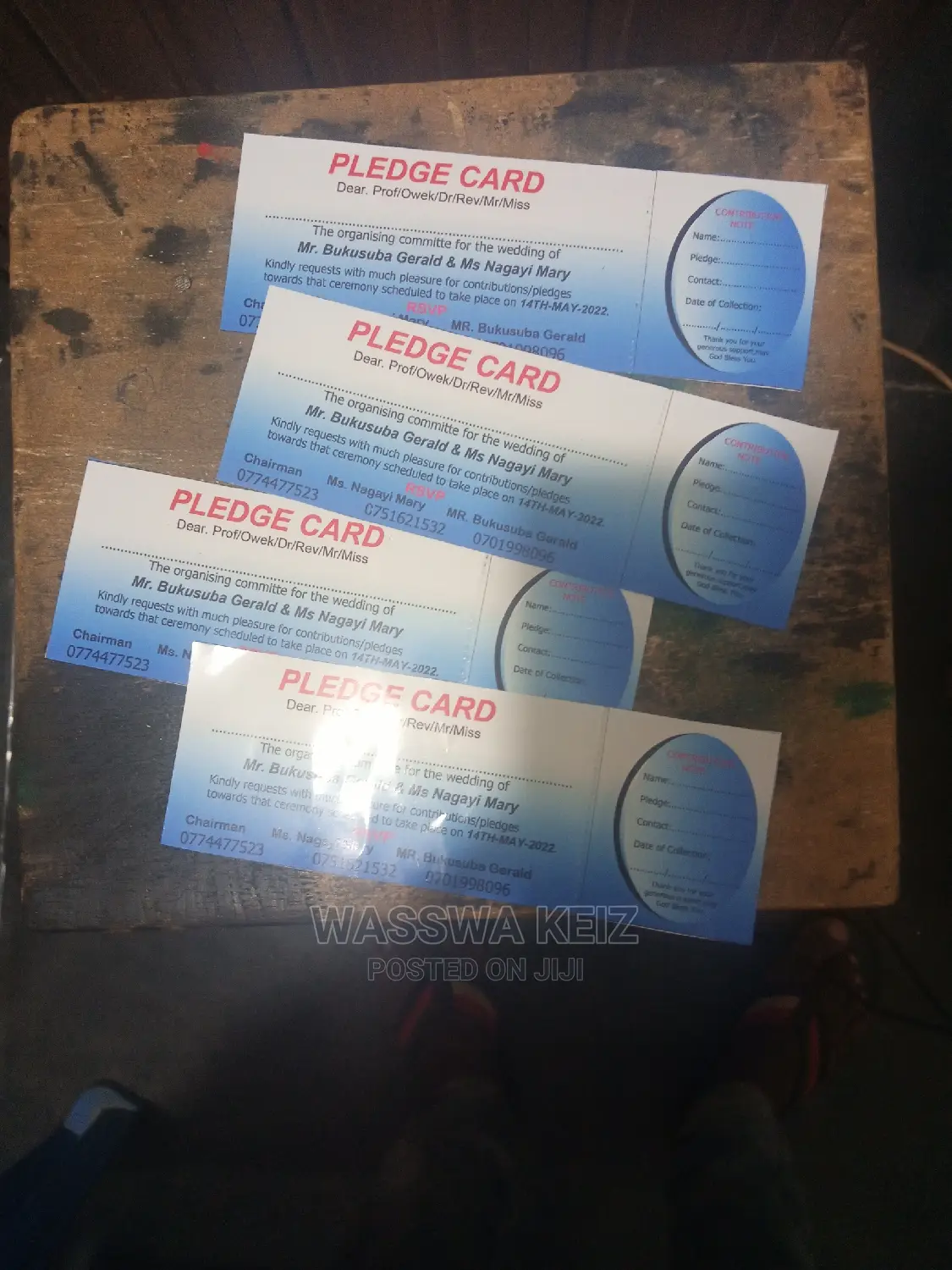 Pledge Cards Printing
