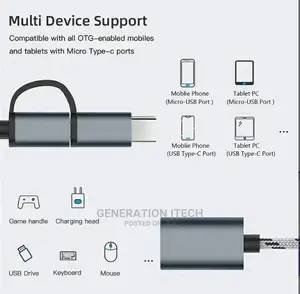 2 in 1 OTG Adapter for Type C and Android Phones