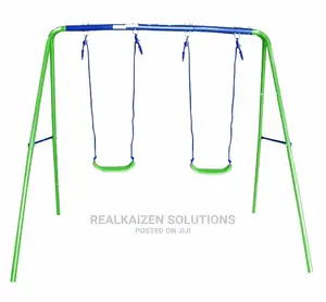 BOUNCEPRO Outdoor Playground Double Kid Swing Set