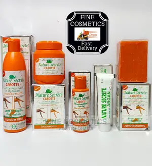 Nature Secret Carrot Set of Lotion, Cream, Soap, Oil + Tube