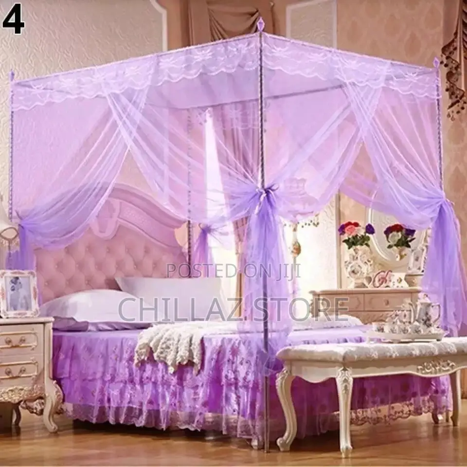 Four Big Stands Square Mosquito Net